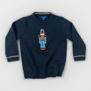 Kids Christmas Sweater Holiday Nutcracker Boys Girls Sz 6 Toy Soldier Green Dog